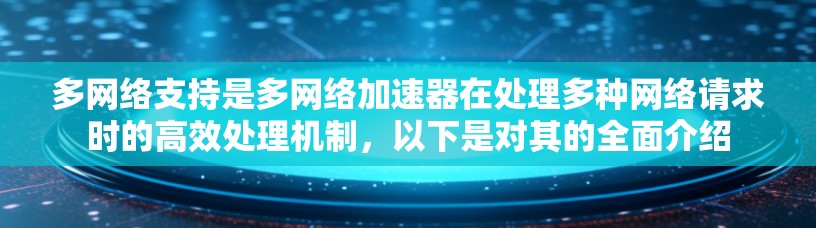 多网络支持是多网络加速器在处理多种网络请求时的高效处理机制，以下是对其的全面介绍
