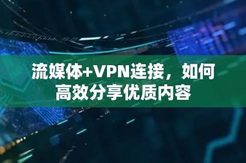 流媒体+VPN连接，如何高效分享优质内容
