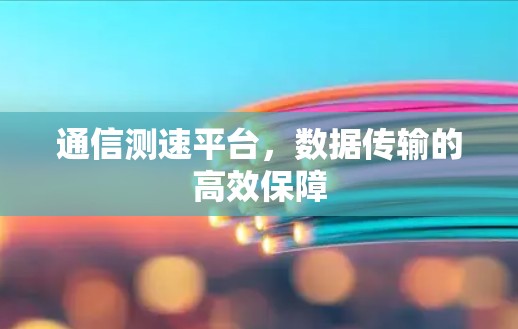 通信测速平台,数据传输的高效保障 通信测速平台,数据传输的高效保障