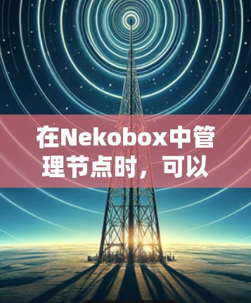 在Nekobox中管理节点时，可以按照以下步骤进行优化和管理